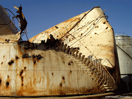 Destroyed oil storage facility, Kabul - Afghanistan